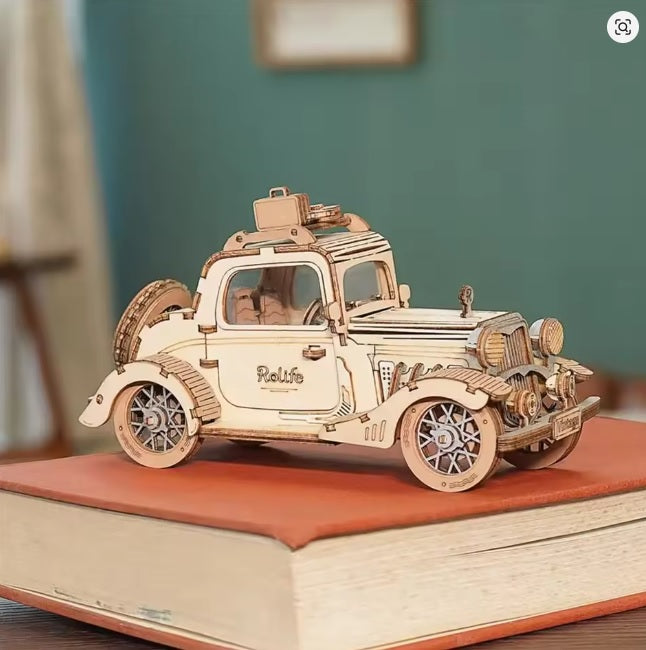 Puzzle 3D bois Voiture Vintage