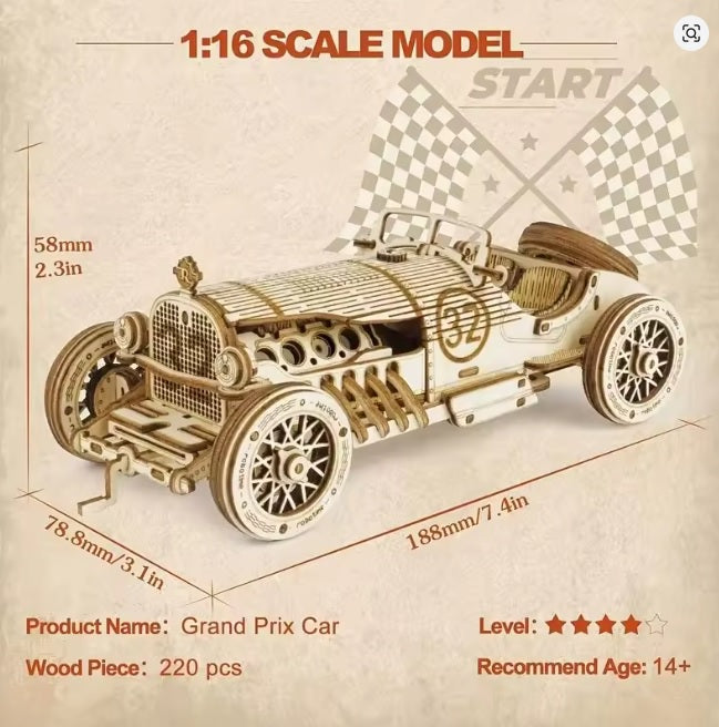 Puzzle 3D Bois Vintage Car