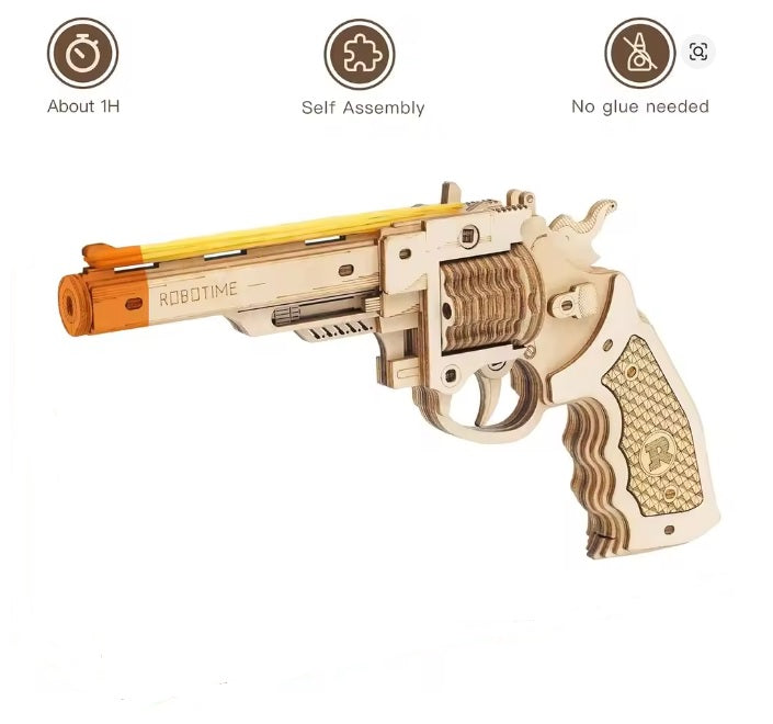 Puzzle 3D bois Revolver Corsac M60
