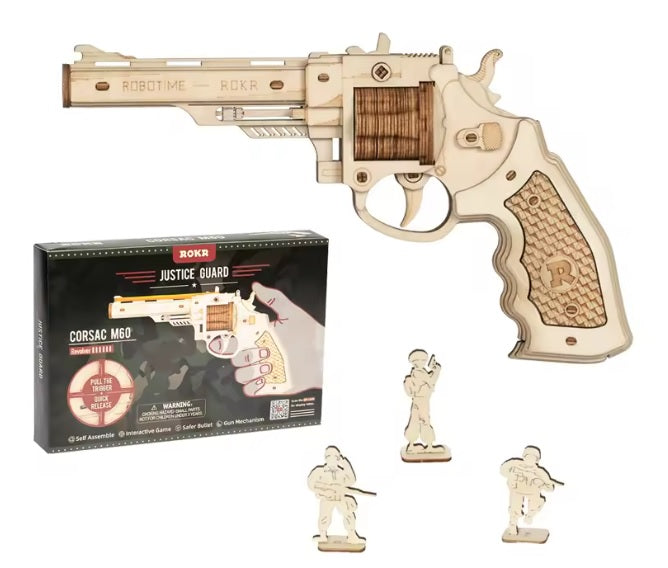 Puzzle 3D bois Revolver Corsac M60
